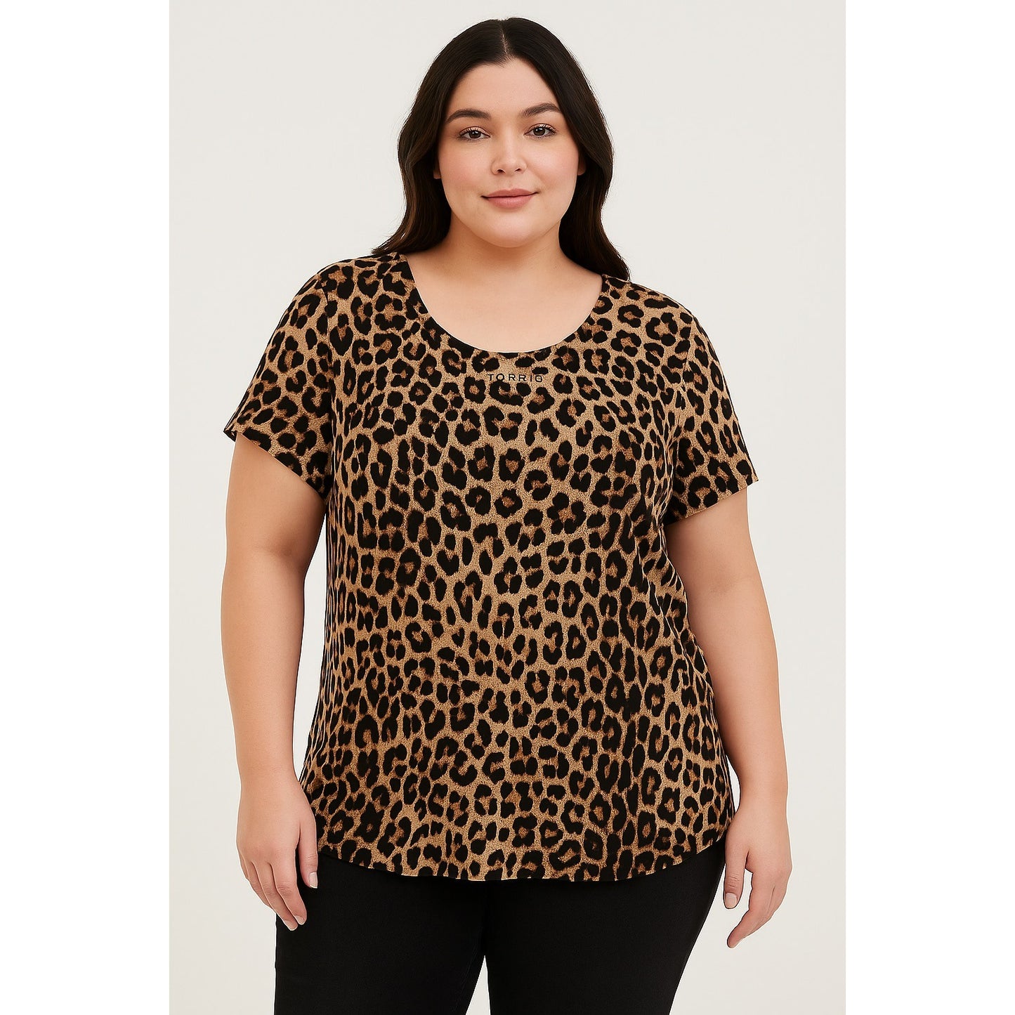 Torrid Super Soft Leopard Print Knit Top – Plus Size 2 (2X)