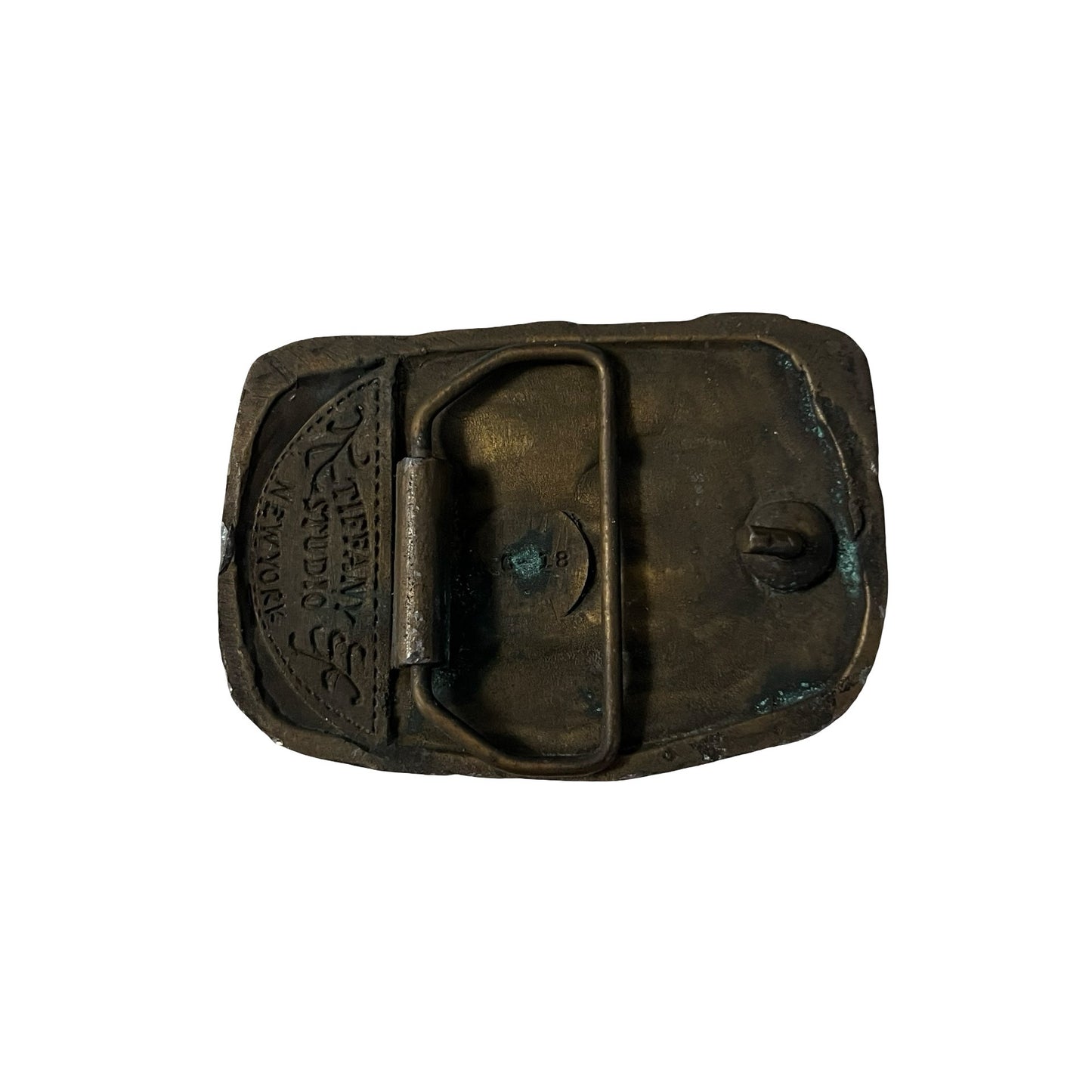 Vintage Tiffany Studios New York Belt Buckle Eagle Bronze Tone Art Nouveau