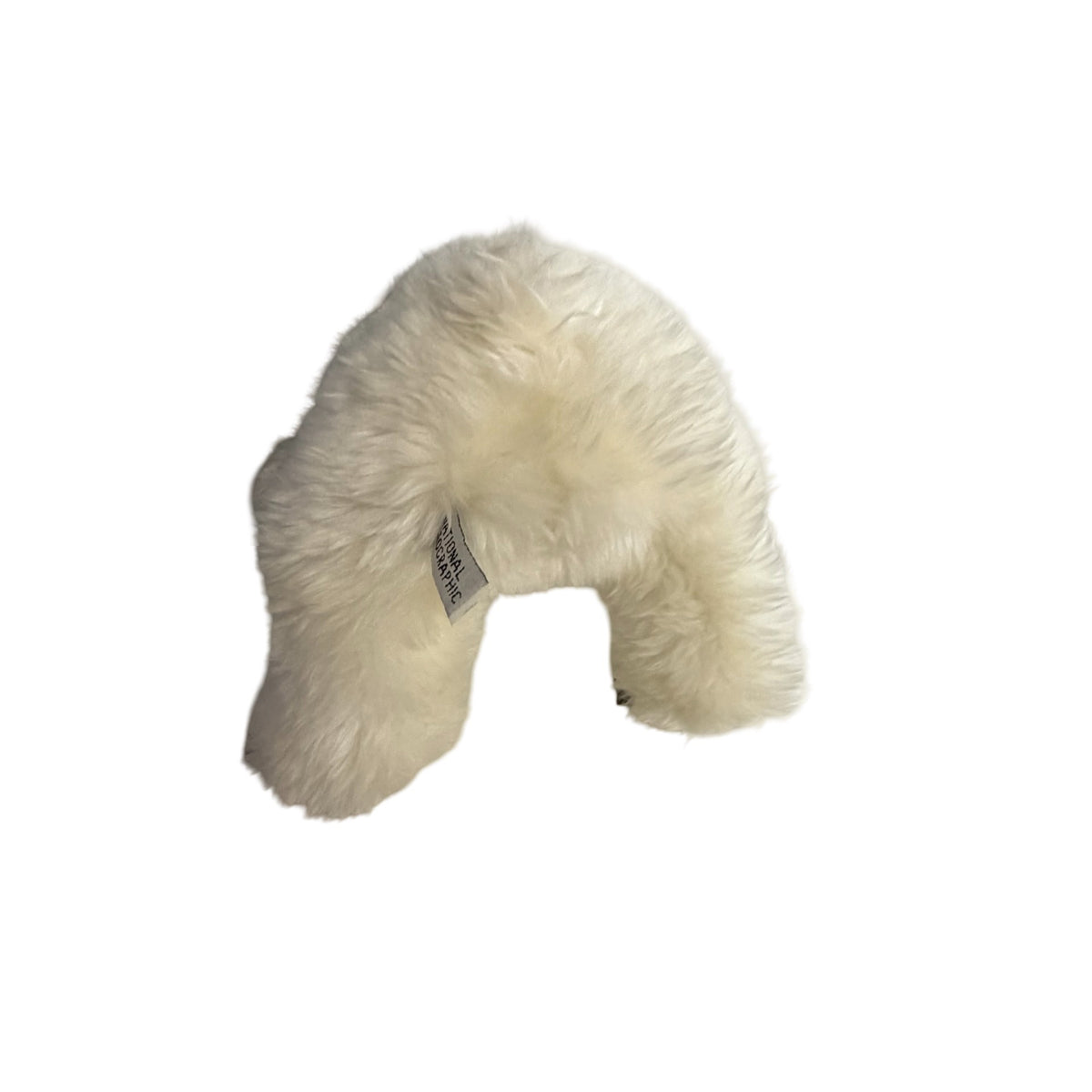 National Geographic Polar Bear Plush Realistic White Bear Brown Claws 11” Vintage