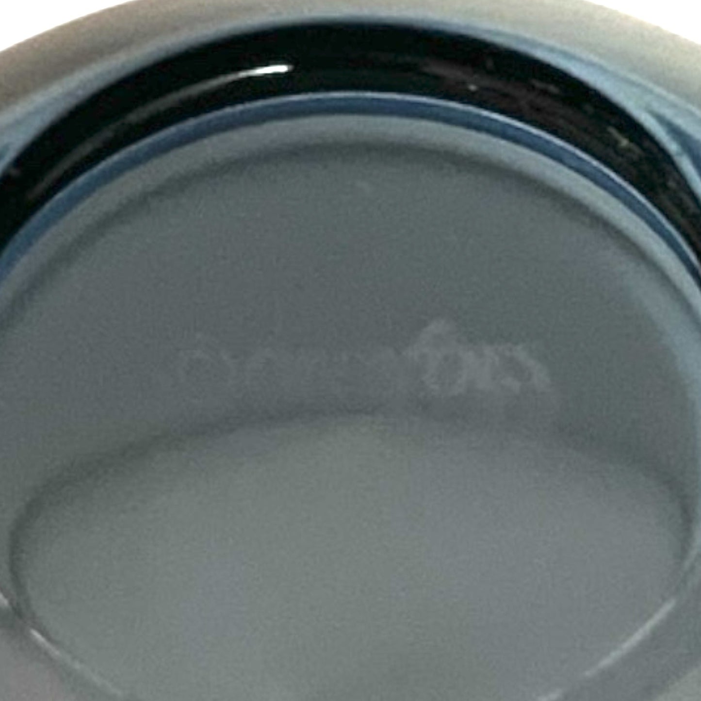 Signed Orrefors Sweden Art Glass Bowl – Smoke Blue Crystal, 3.5" x 3", Scandinavian Modern, 1970s–1980s