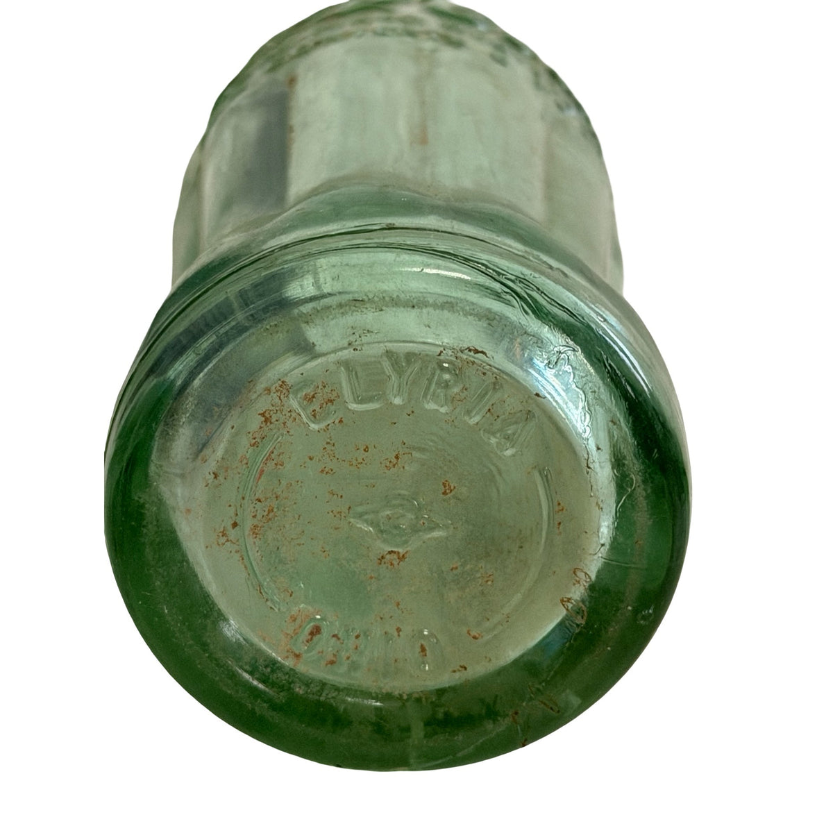 Vintage 1938-1951 Coca-Cola Bottle Elyria Ohio D-105529 Green Glass 6 oz