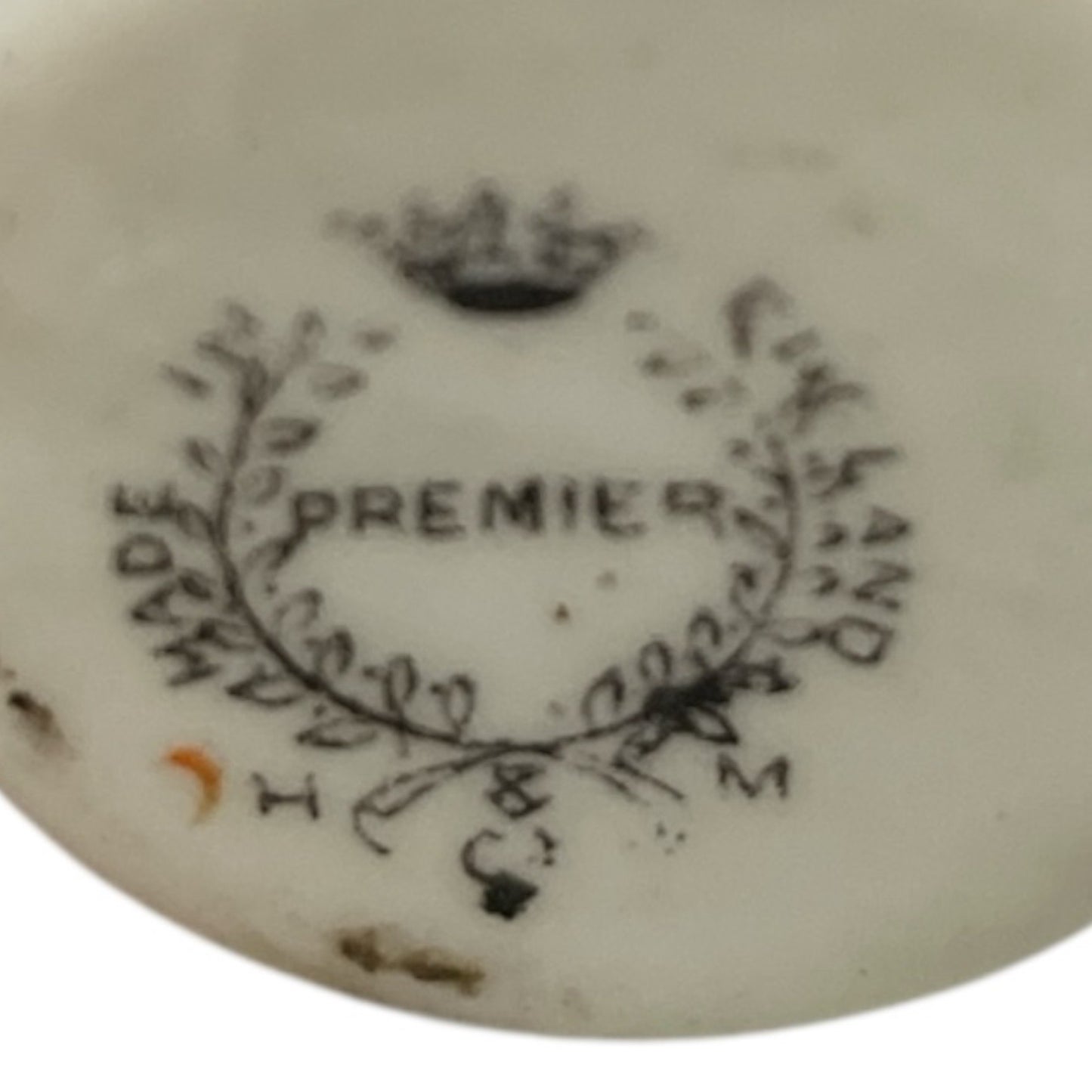 Antique C & M Premier Crested China Pitcher – Rhyl Welsh Souvenir Jug, Made in England, 1900s–1930s