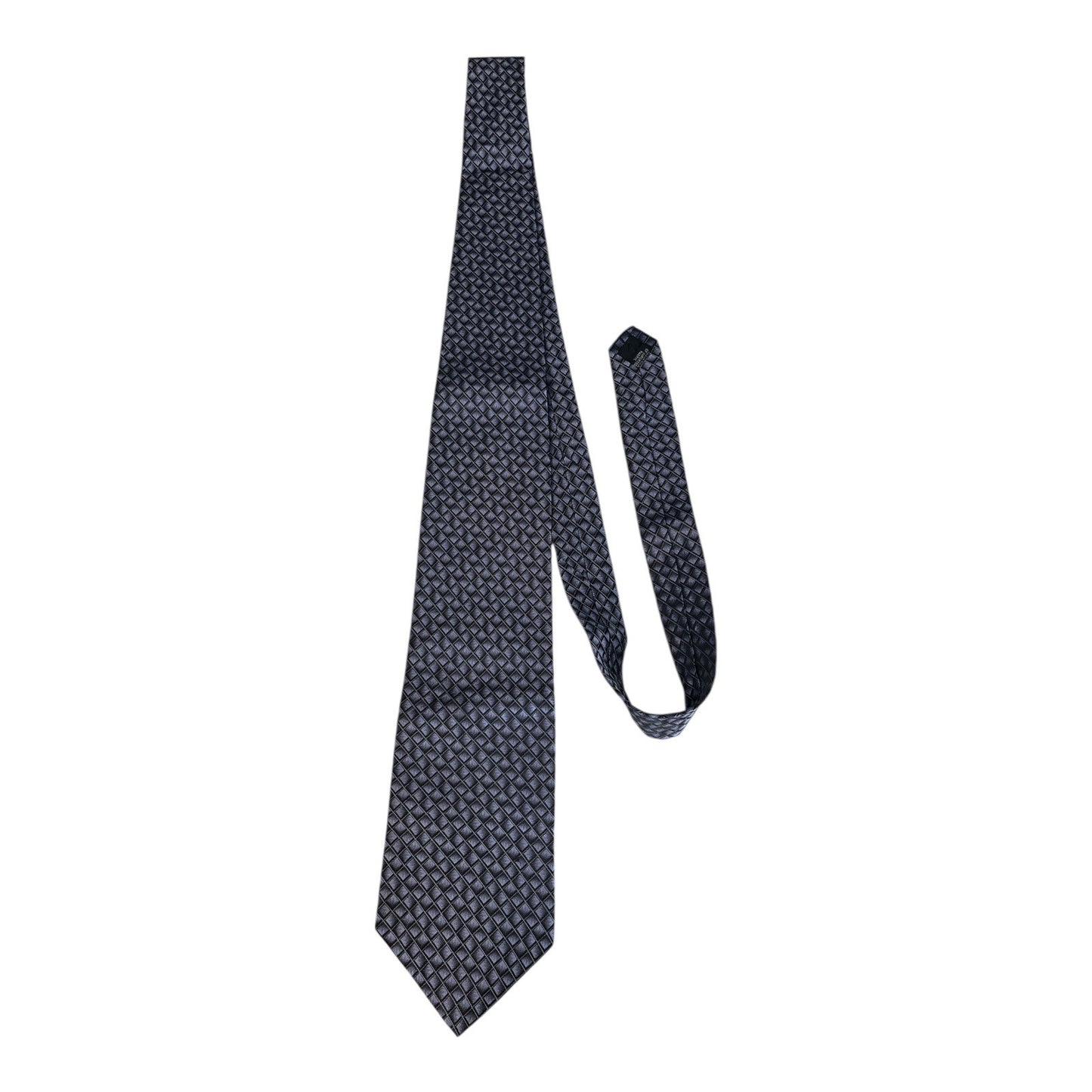 NEW DKNY 100% Silk Tie – Made in Costa Rica – Geometric Pattern – Vintage Y2K