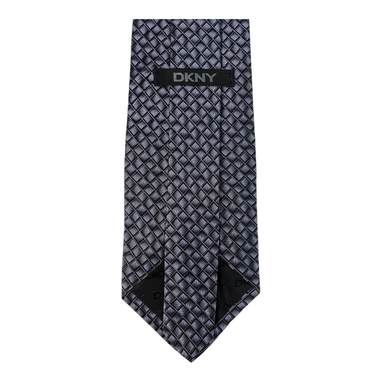 NEW DKNY 100% Silk Tie – Made in Costa Rica – Geometric Pattern – Vintage Y2K