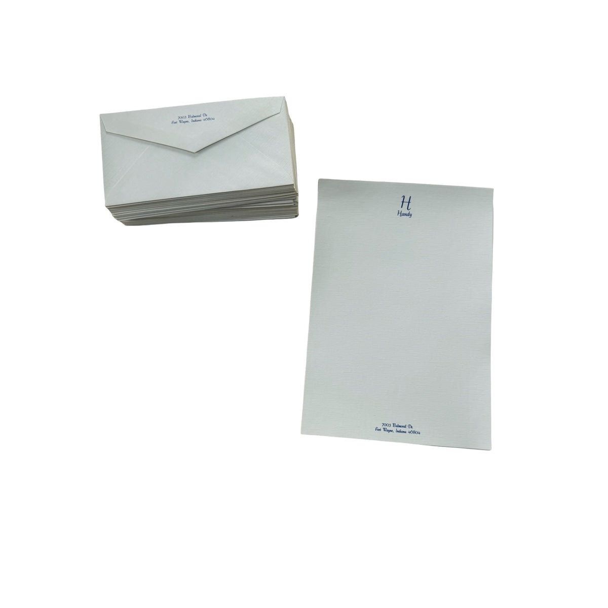 Vintage Handy Personalized Stationery Letterhead 76 Sheets 90 Envelopes Fort Wayne Indiana
