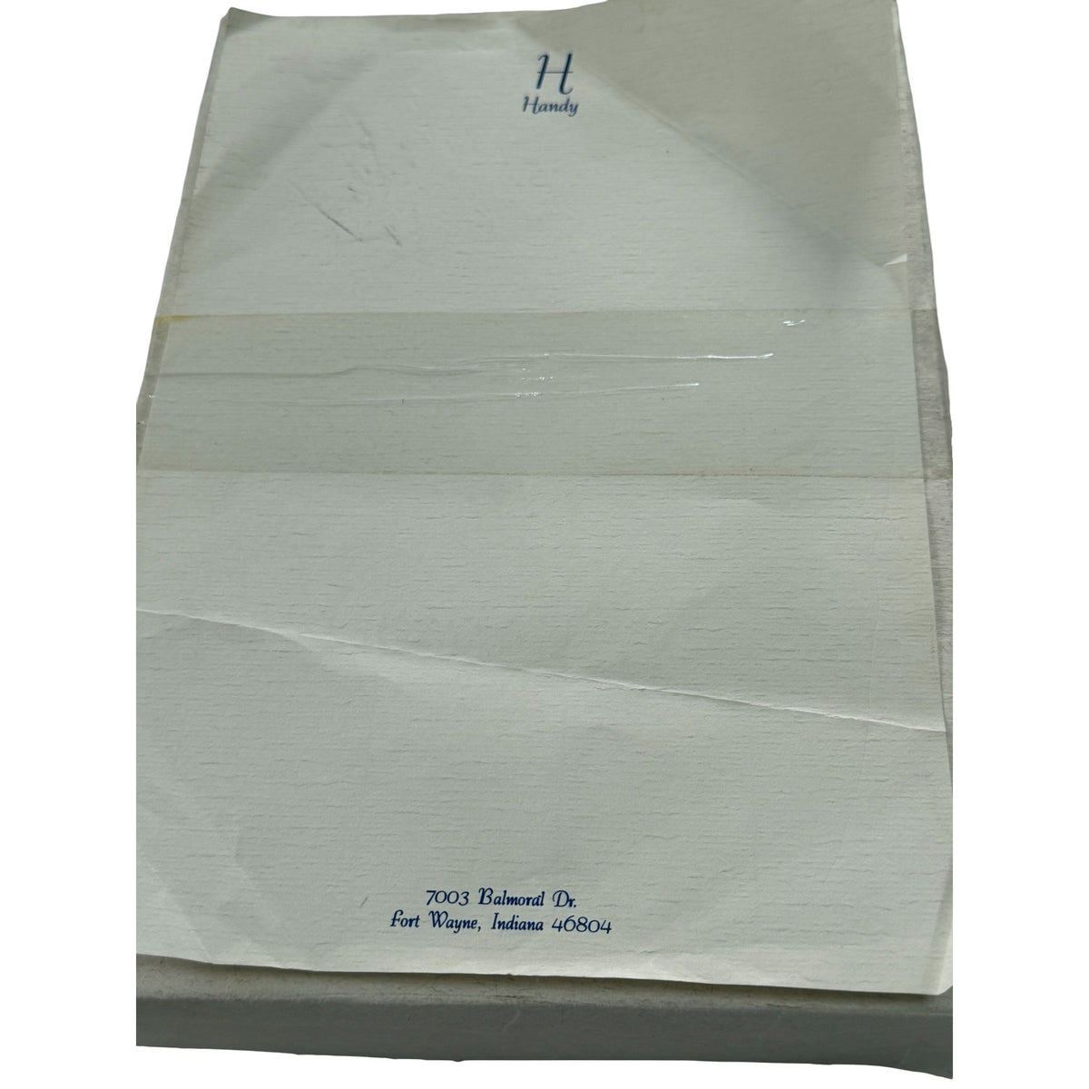 Vintage Handy Personalized Stationery Letterhead 76 Sheets 90 Envelopes Fort Wayne Indiana