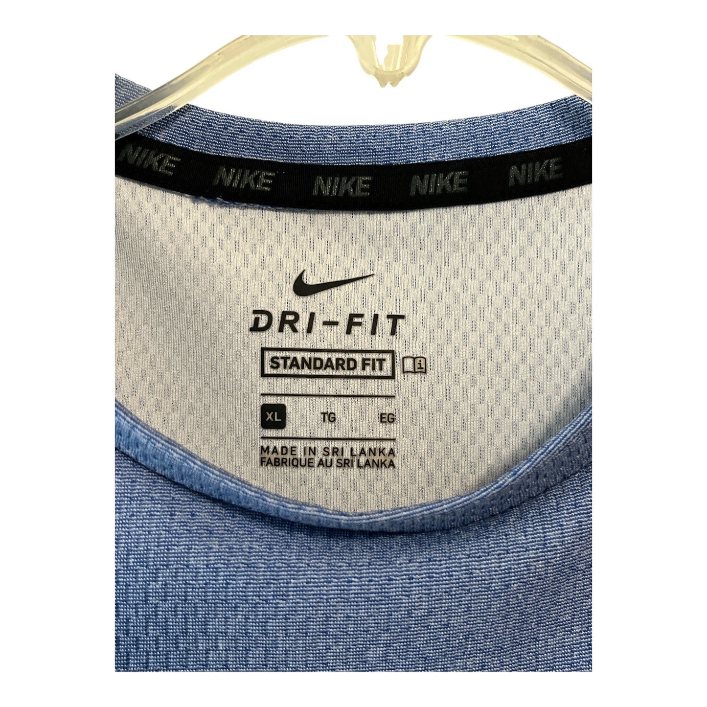Nike Dri-FIT Standard Fit Graphic T-Shirt – Blue Swoosh Logo – Youth XL – 2010s/2020s