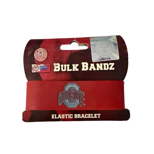 Ohio State Buckeyes Bulk Bandz Elastic Bracelet Red NCAA Wristband