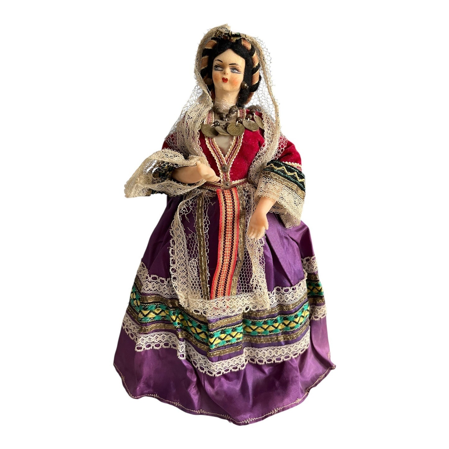 Vintage Kaiser Chicago Ethnic Costume Doll 10” Folk Costume International Souvenir Doll