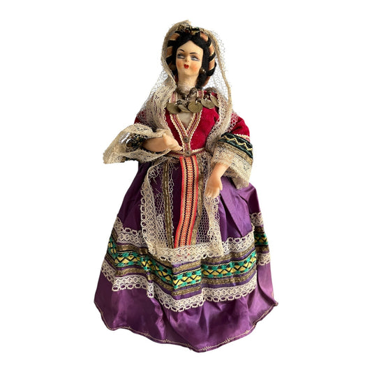 Vintage Kaiser Chicago Ethnic Costume Doll 10” Folk Costume International Souvenir Doll
