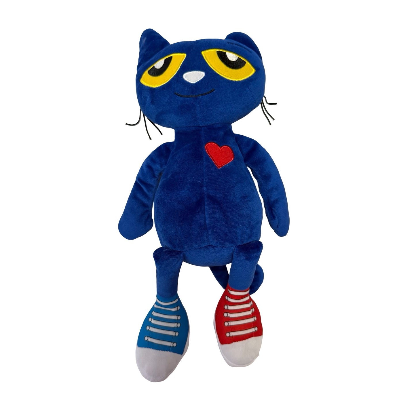 Vintage Kohl's Cares Pete the Cat Plush 14 Inch Blue Cat Red Heart Sneakers