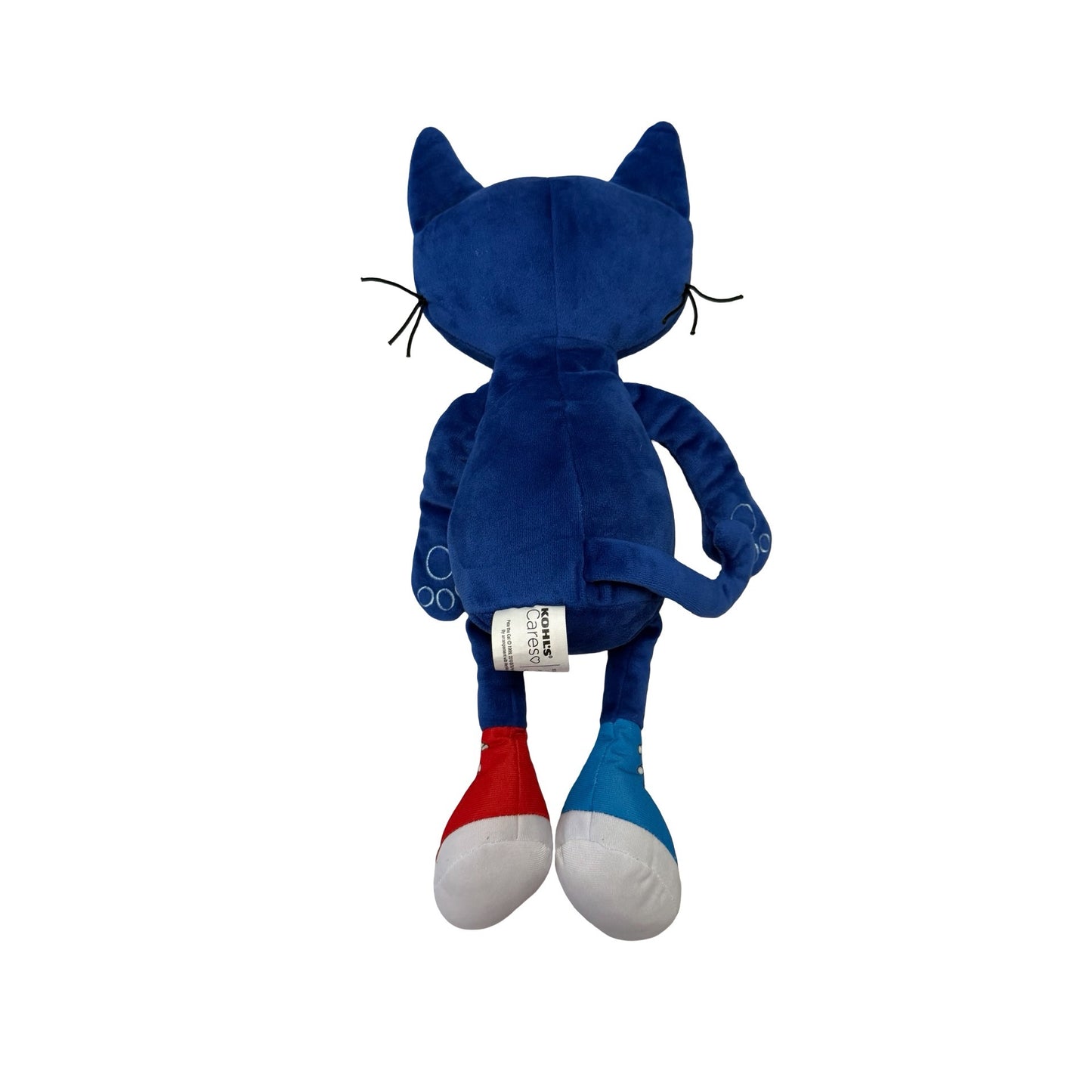 Vintage Kohl's Cares Pete the Cat Plush 14 Inch Blue Cat Red Heart Sneakers