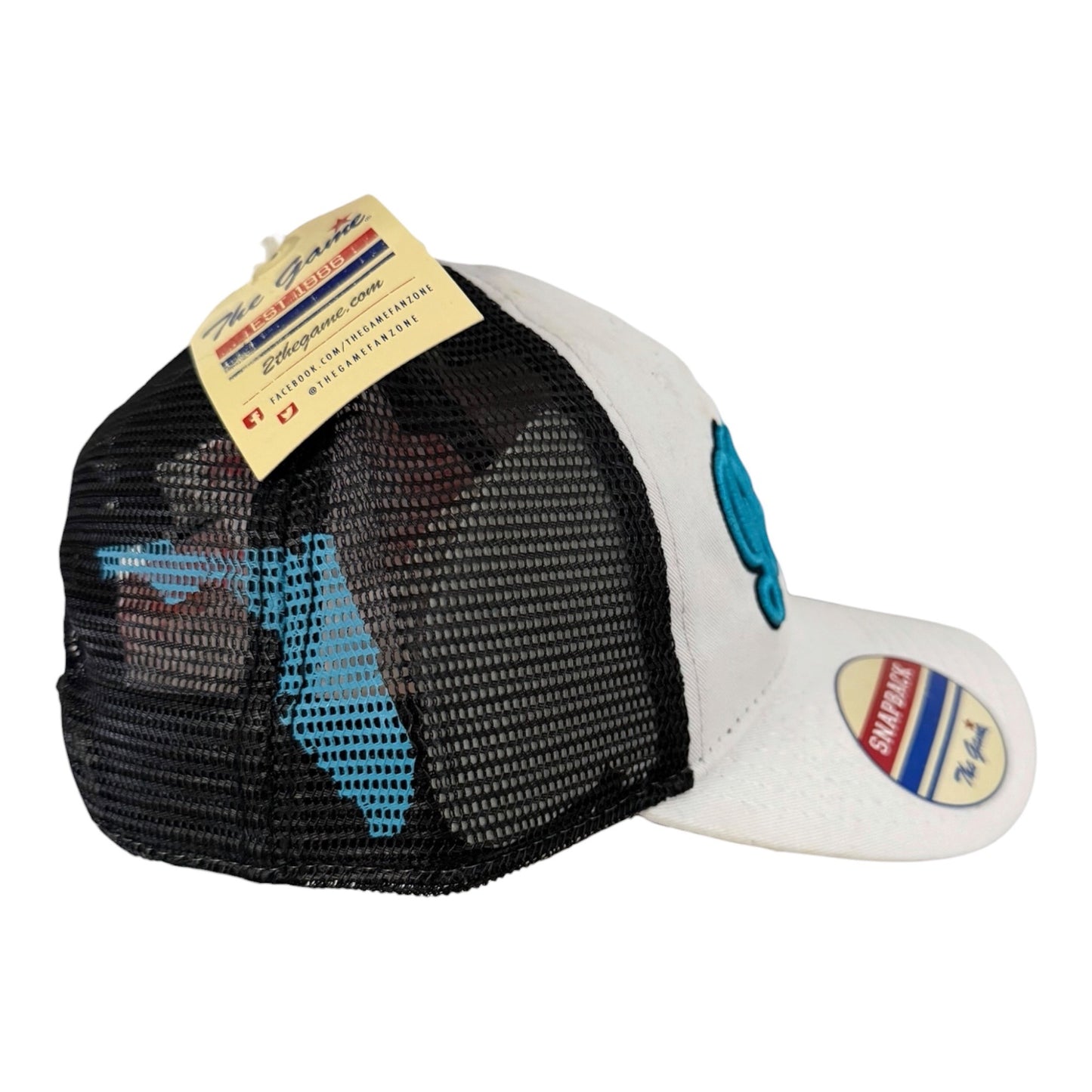 NWT Daytona Beach The Game Snapback Trucker Hat White Black Mesh Adjustable Cap