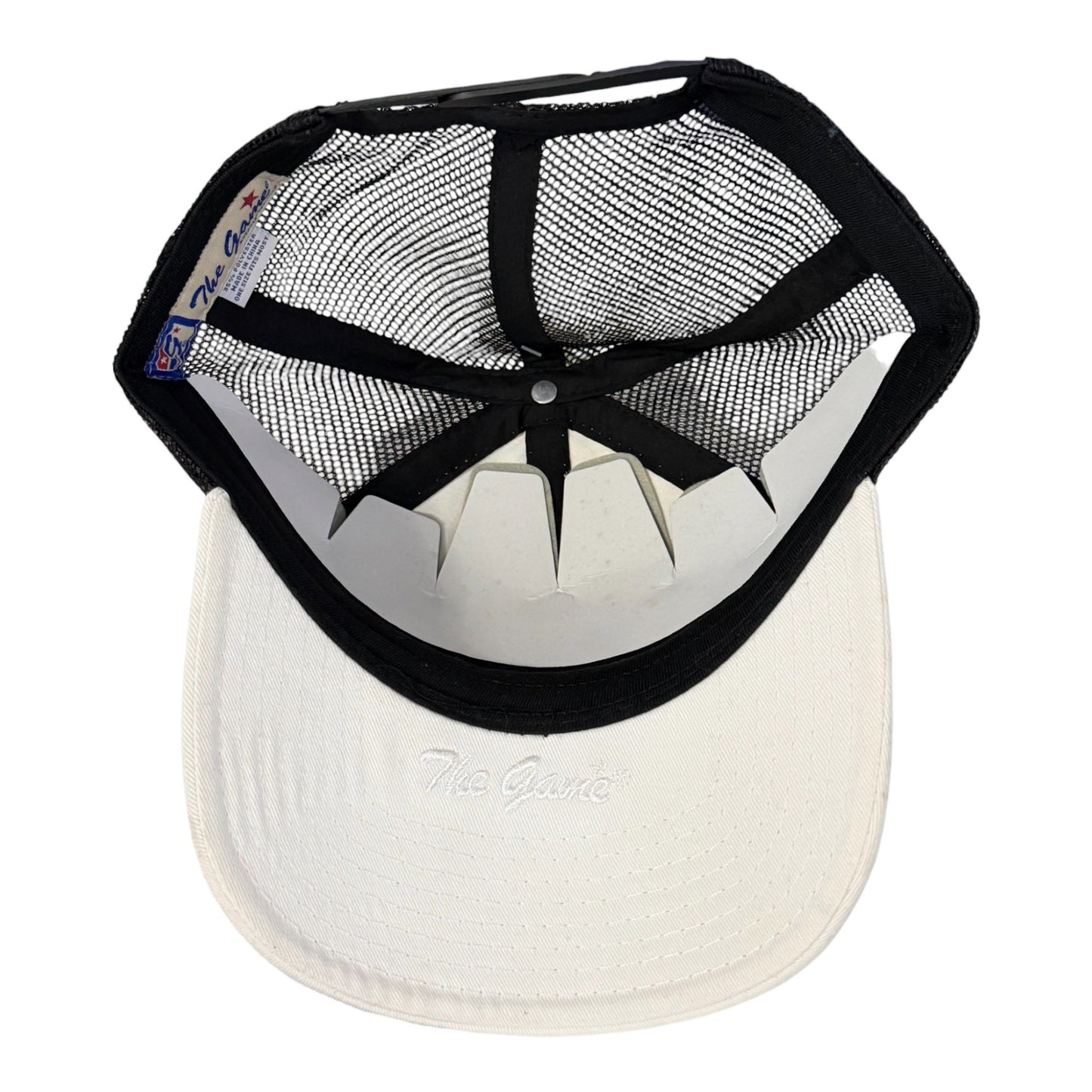 NWT Daytona Beach The Game Snapback Trucker Hat White Black Mesh Adjustable Cap