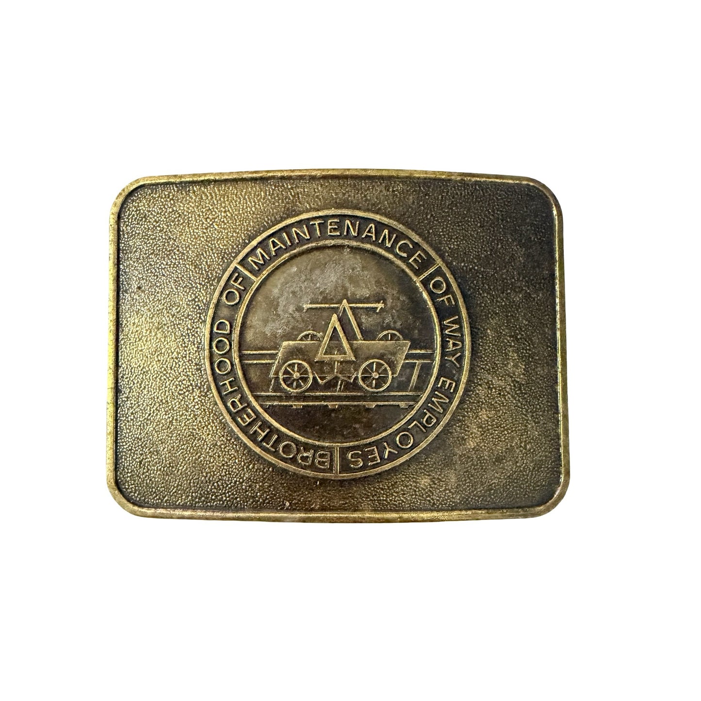 Vintage Brotherhood of Maintenance of Way Employees Belt Buckle Railroad Brass Tone