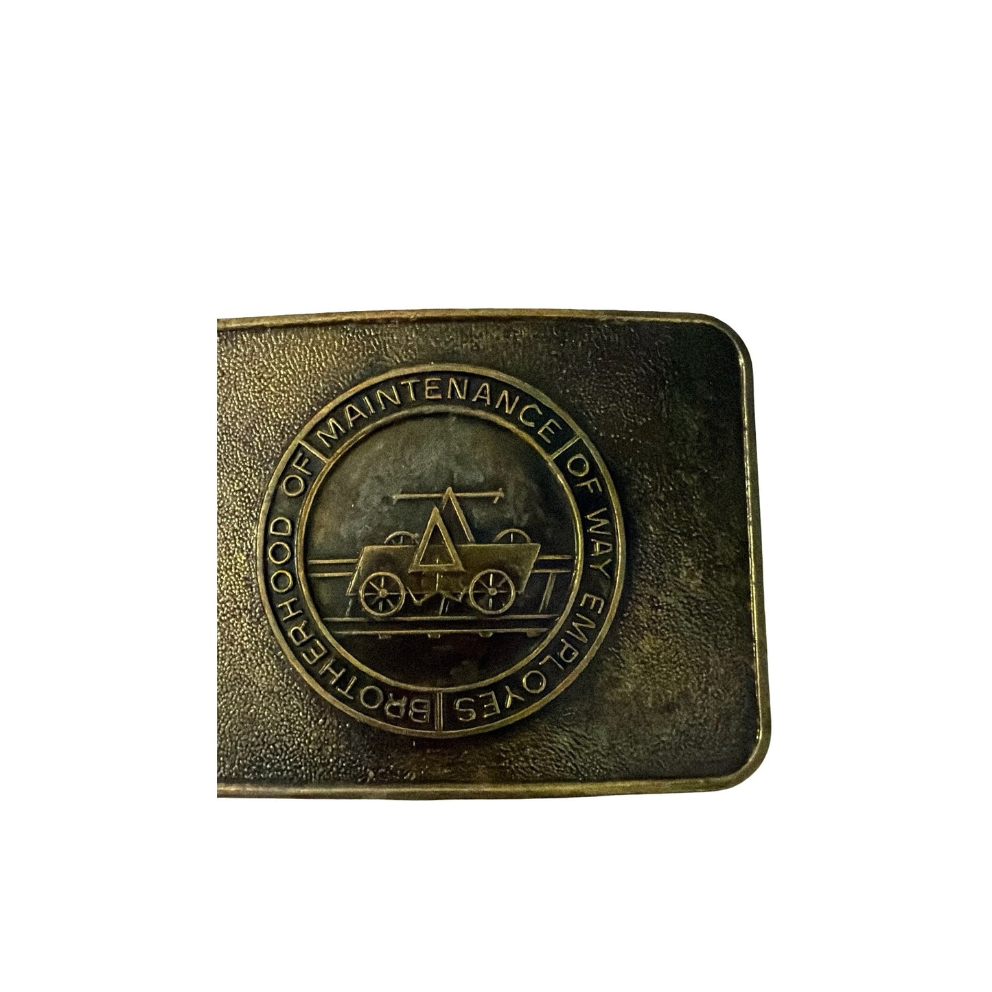 Vintage Brotherhood of Maintenance of Way Employees Belt Buckle Railroad Brass Tone
