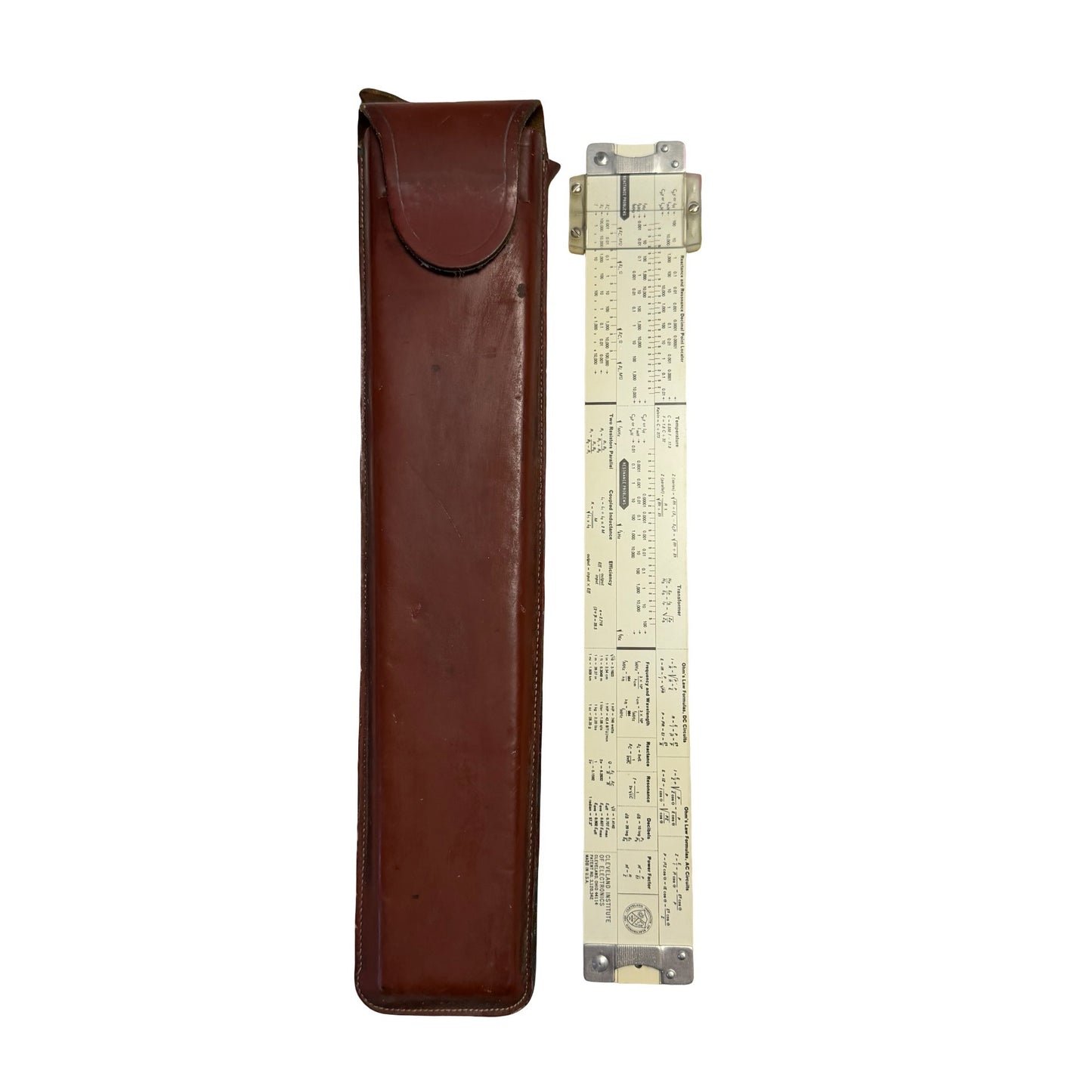 Vintage Electronic Slide Rule Model N-515-T With Leather Carrying Case Engineering