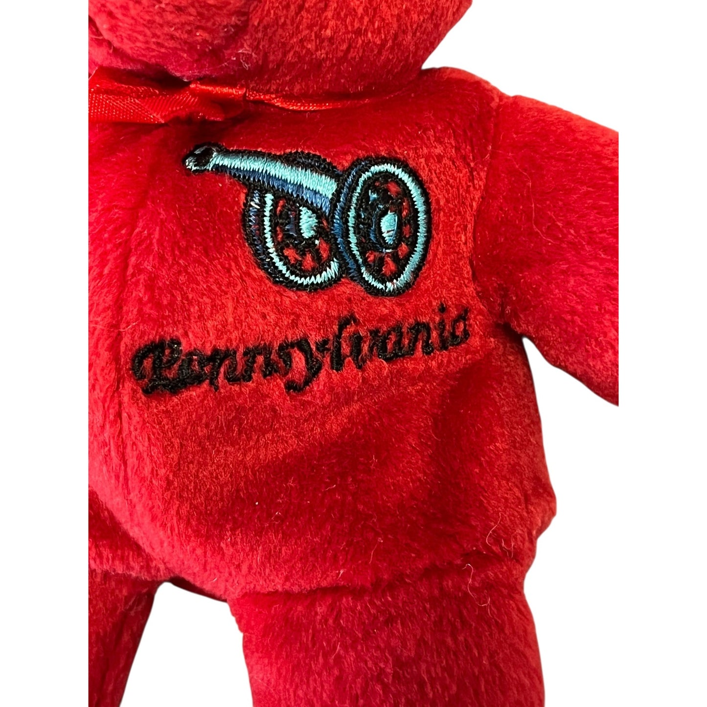 SYMBOLZ Pennsylvania Keystone Bear Plush Red Vintage Souvenir Teddy