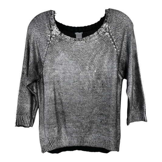 Charlotte Russe Women’s Metallic Knit Sweater XL – Silver Black – Early 2000s