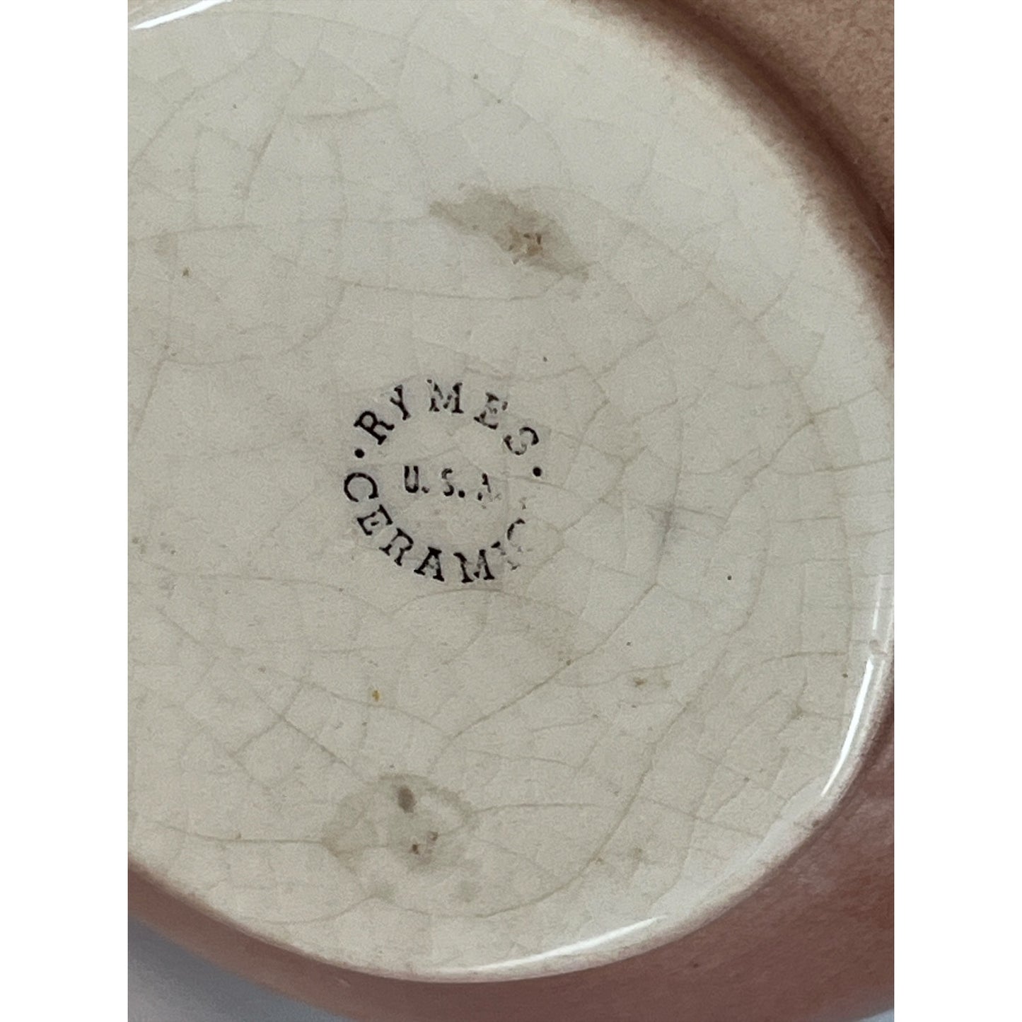 Vintage Rymes USA Ceramic Pitcher Vase Montana Pinecone Hand Painted