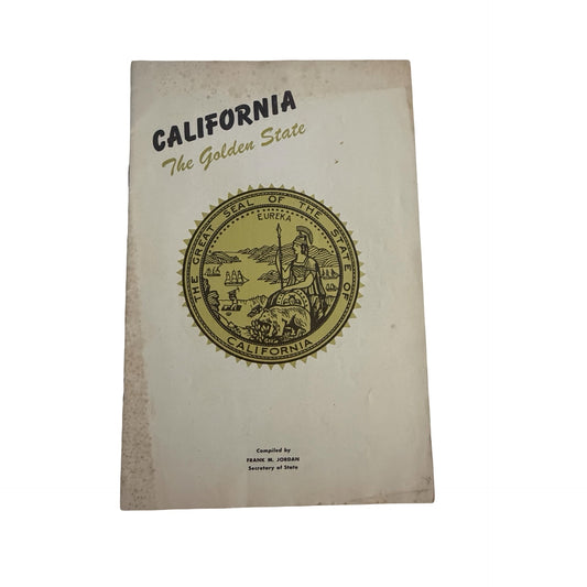 Vintage 1948 California The Golden State Booklet Frank M. Jordan State Travel History Guide