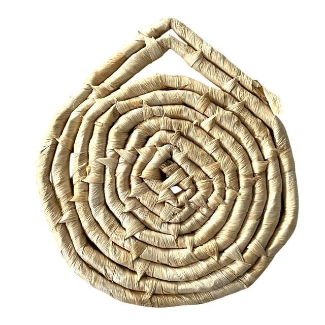 San Juan Puerto Rico Souvenir Wall Hanging Woven Straw Frame with Photo Collage