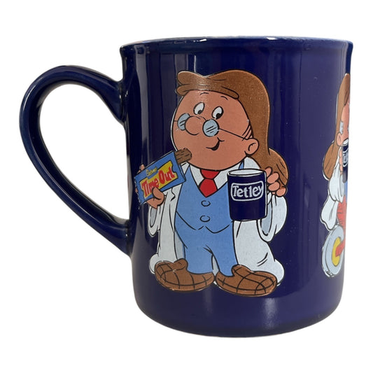 Vintage Tetley Tea Cadbury's Time Out Character Mug Blue Advertising Cup
