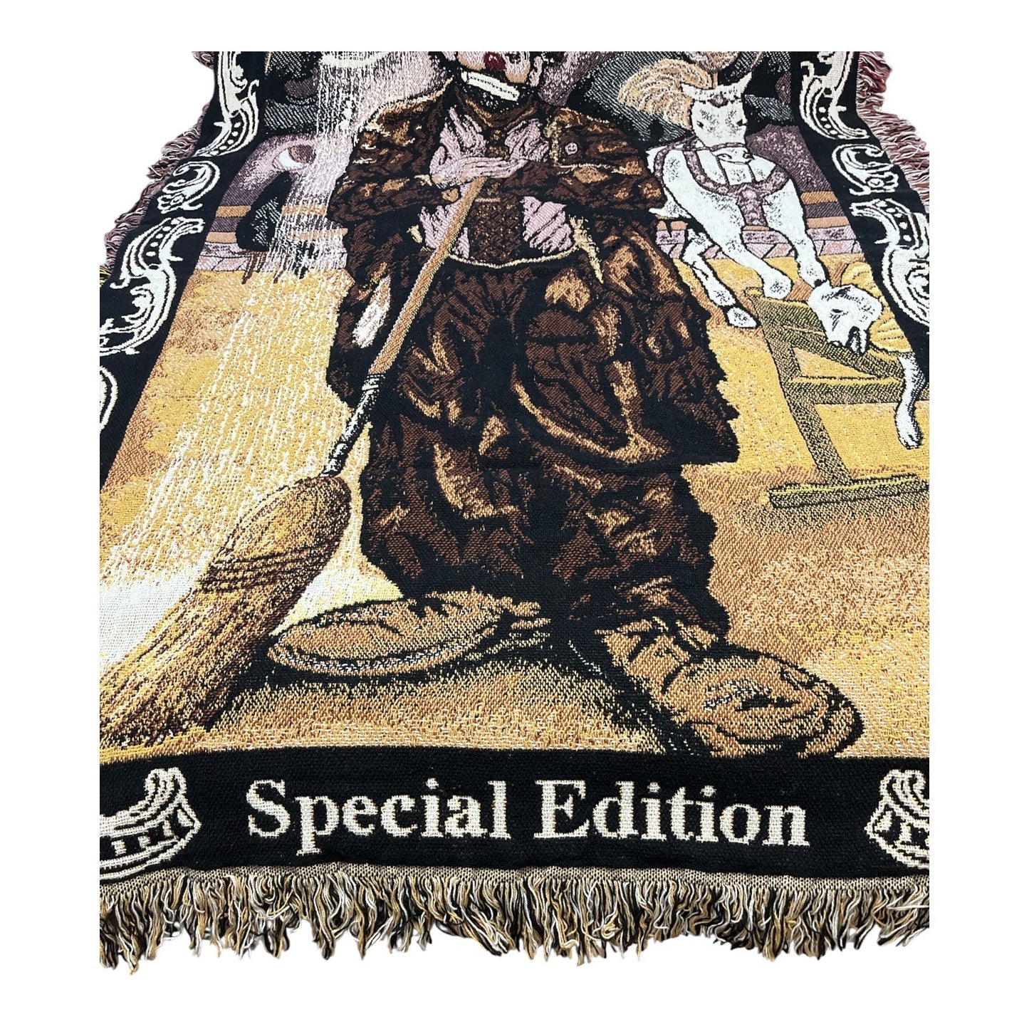 Emmett Kelly 100th Anniversary Special Edition Tapestry Throw Blanket Simply Country 1998