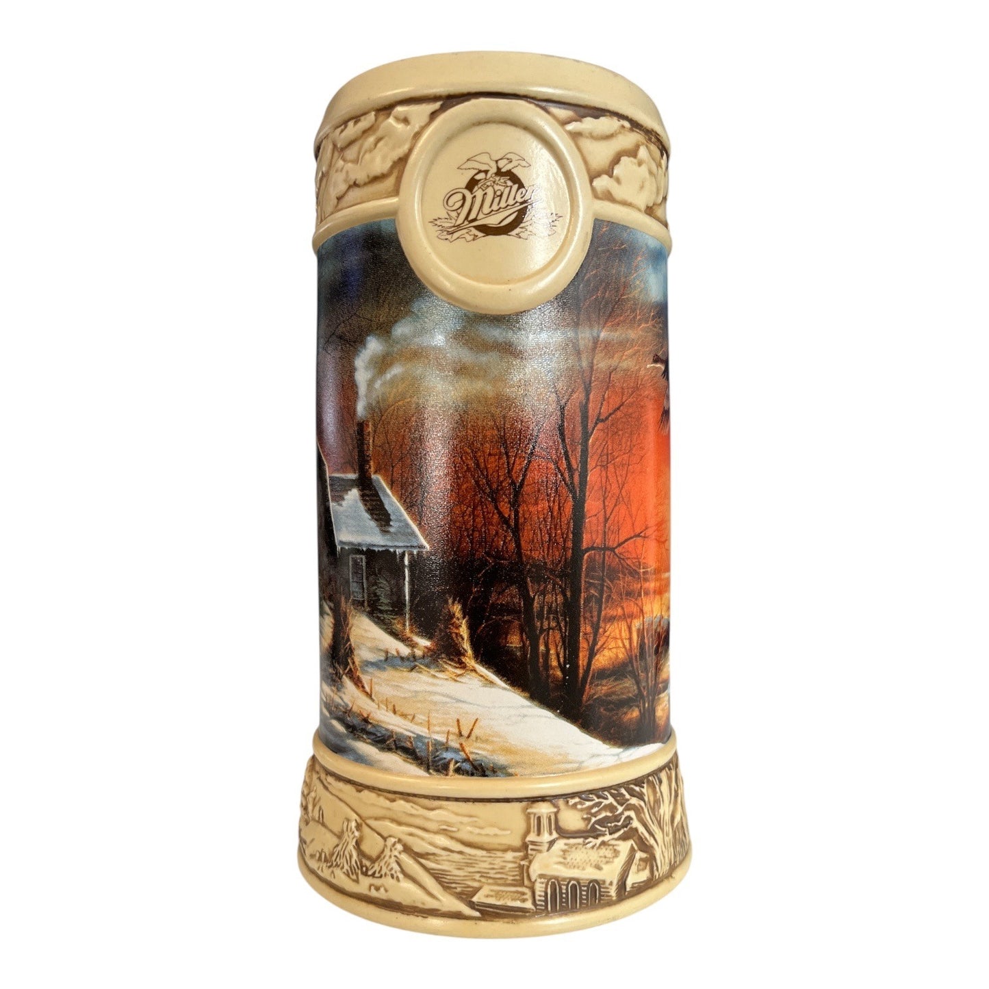 1996 Miller Ducks Unlimited Terry Redlin Stein The Sharing Season Second in Series Vintage 7 Inch Tankard