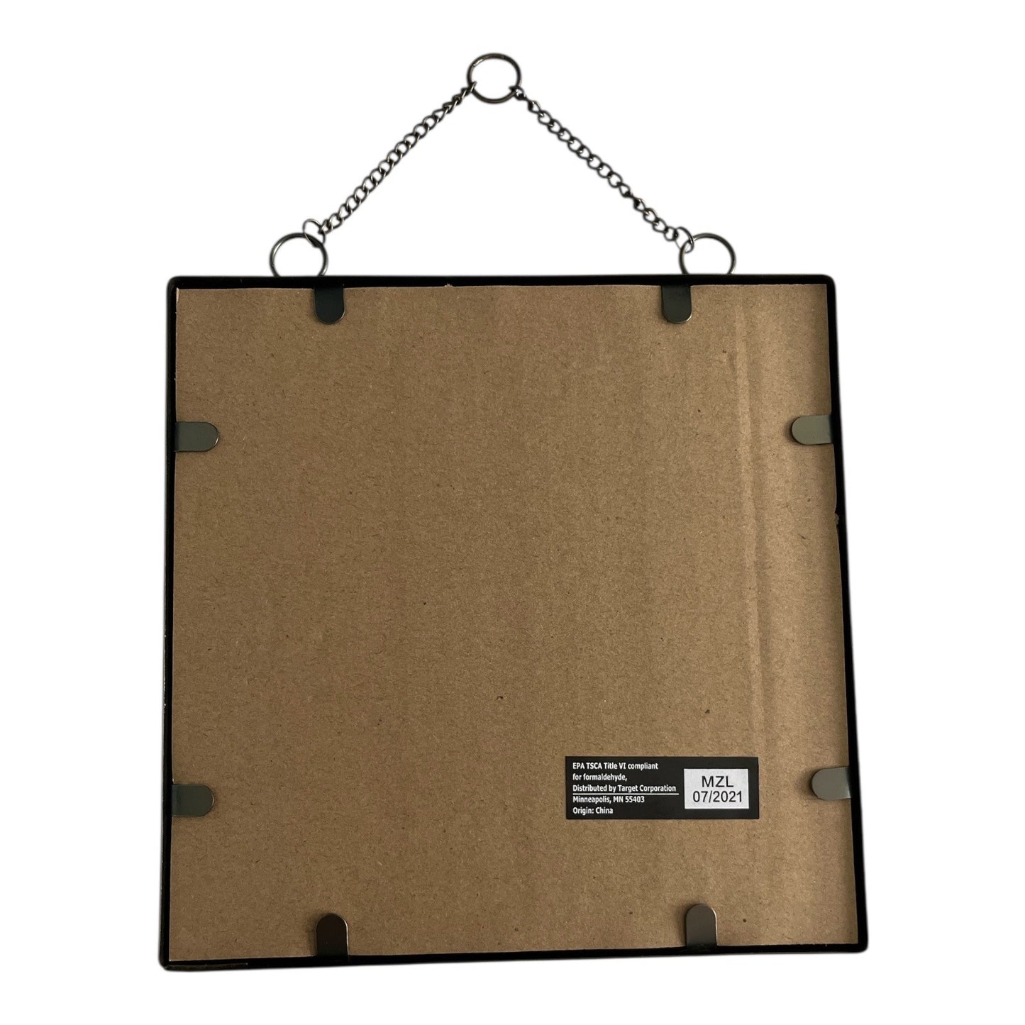 Christmas Tree Ornaments Framed Wall Art – 7x7 Vintage-Style Print with Chain Hanger (Target 2021)