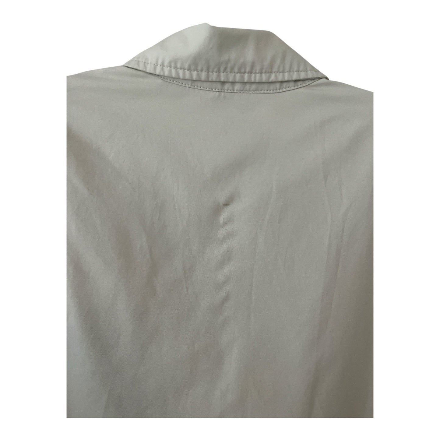 Eddie Bauer Men’s XL Beige Zip-Up Jacket – Lightweight Cotton Nylon Windbreaker