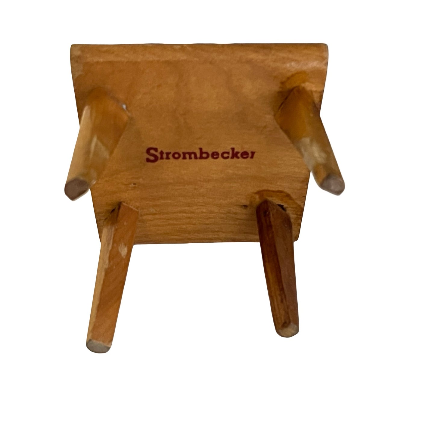 Vintage Strombecker Miniature Dining Set Large Scale Wood Table 4 Chairs Mid Century Modern Furniture