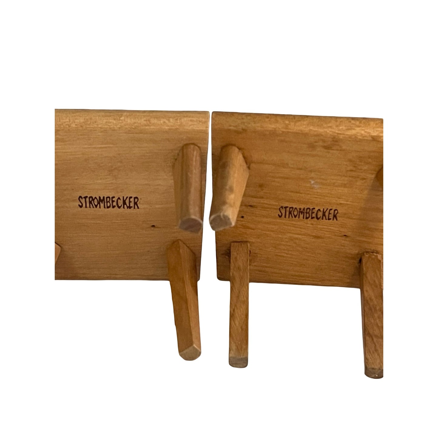 Vintage Strombecker Miniature Dining Set Large Scale Wood Table 4 Chairs Mid Century Modern Furniture