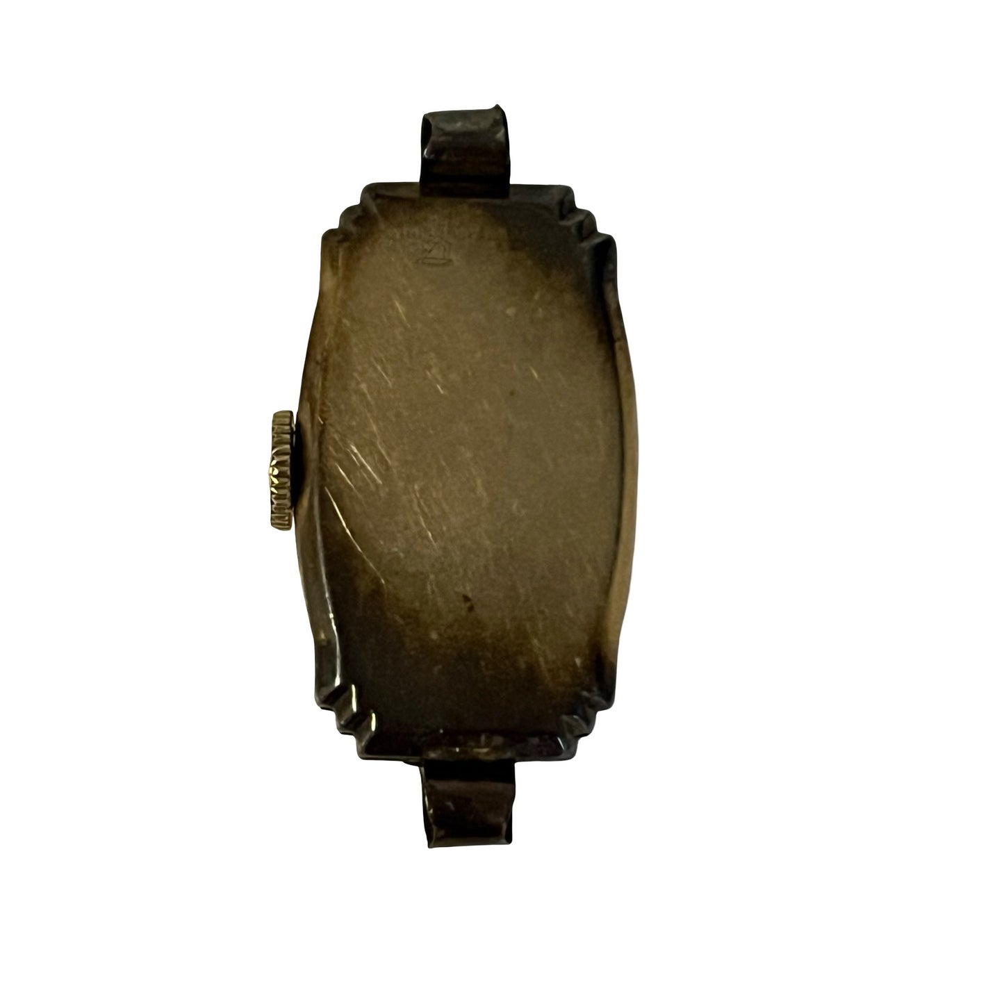 Vintage Elgin Art Deco Wristwatch Gold Filled Rectangular Case 1.25 Inch Untested