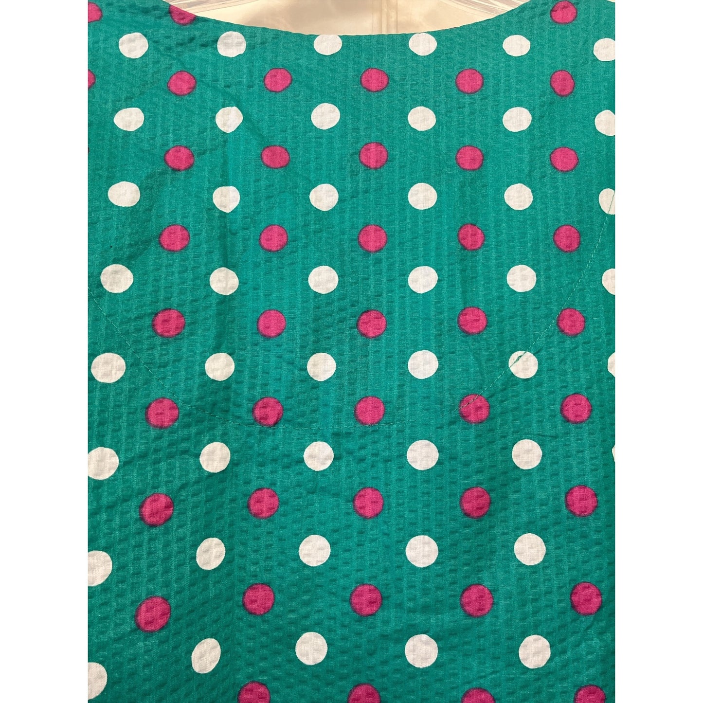 Vintage Anthony Richards Polka Dot House Dress 1X Embroidered Bee Cotton Blend