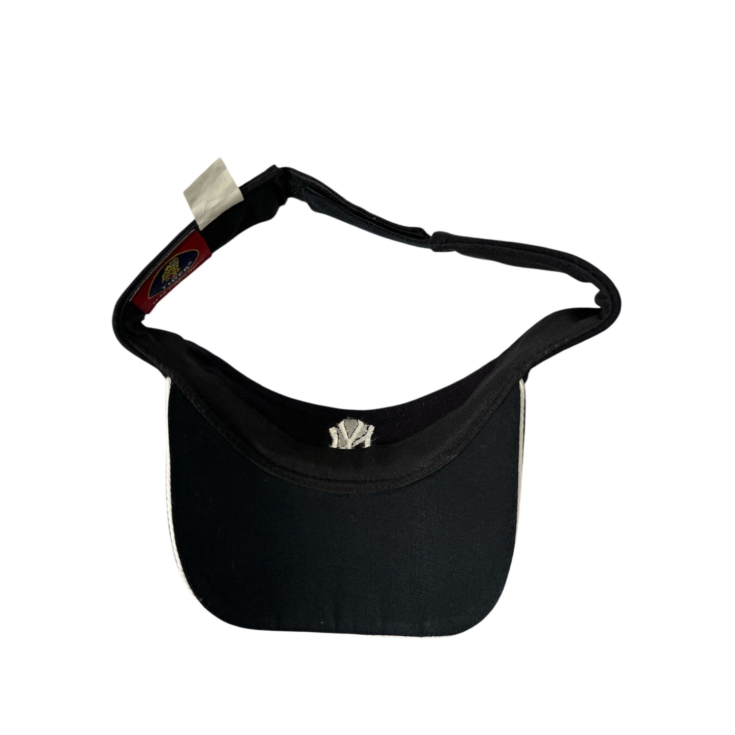 Y2K New York Yankees Flaming Baseball Visor Black Adjustable MLB