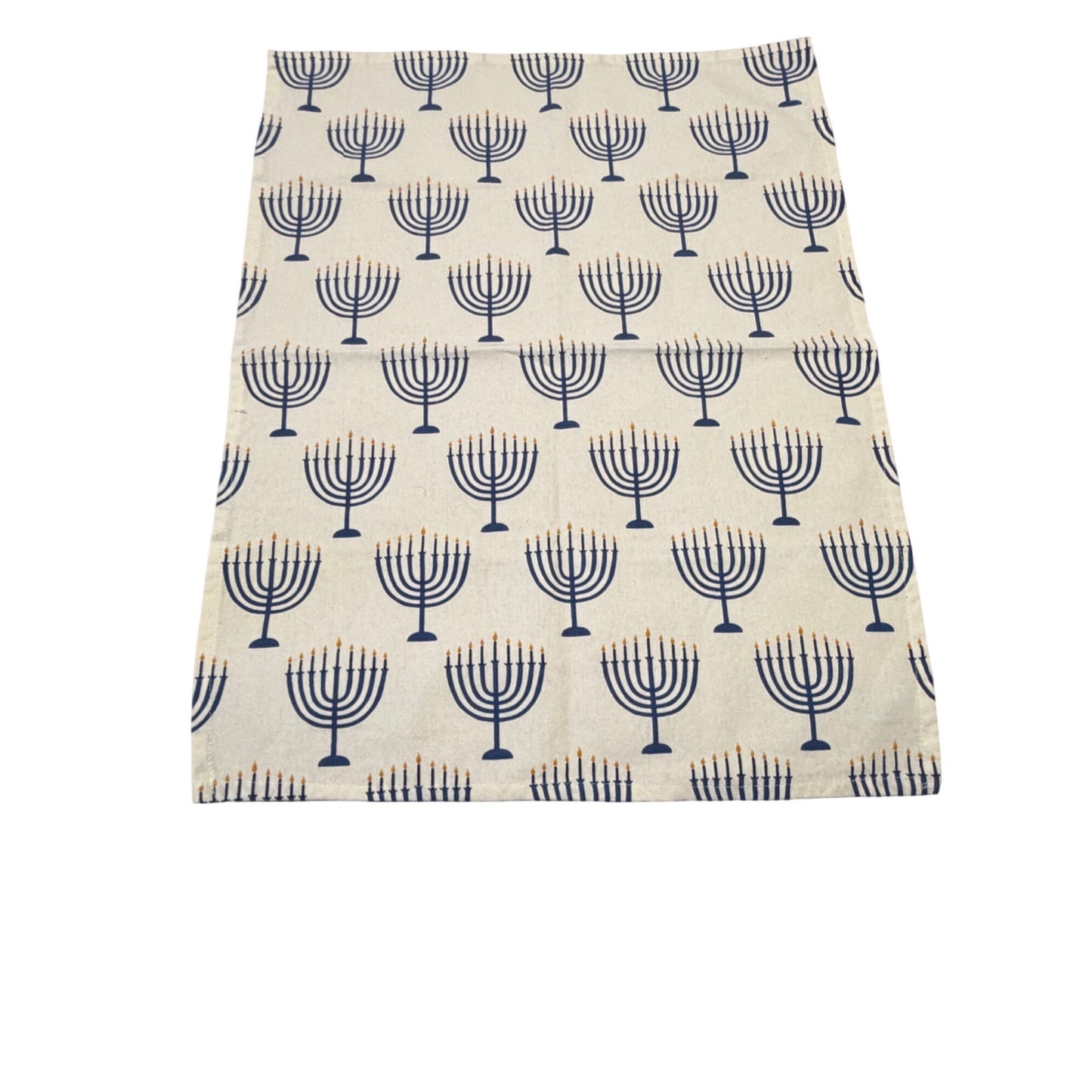 Hanukkah Kitchen Towel Set Light It Up Menorah Placemat Festive Lights Cotton Judaica
