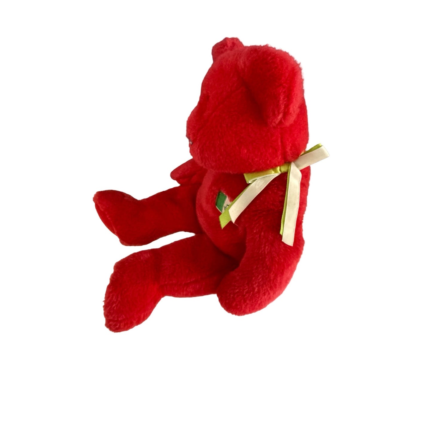 Ty Beanie Buddies Mexico Red Bear Plush with Mexican Flag Green Ribbon 14 Inch