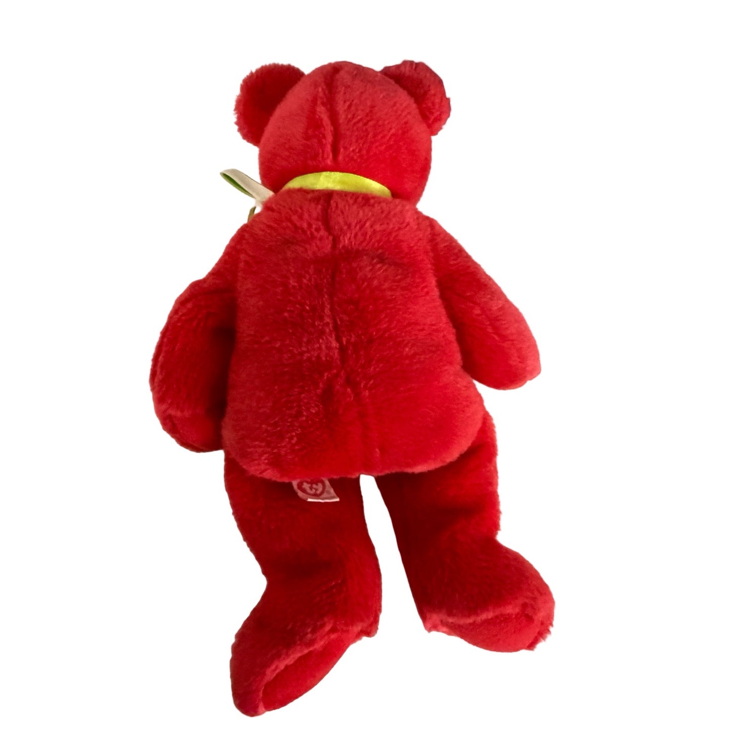 Ty Beanie Buddies Mexico Red Bear Plush with Mexican Flag Green Ribbon 14 Inch
