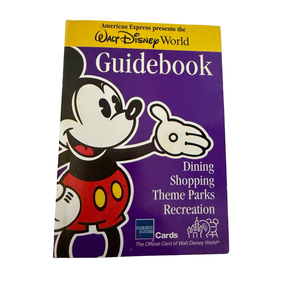 Vintage 1990s Walt Disney World Guidebook Mickey Mouse American Express 124 Pages