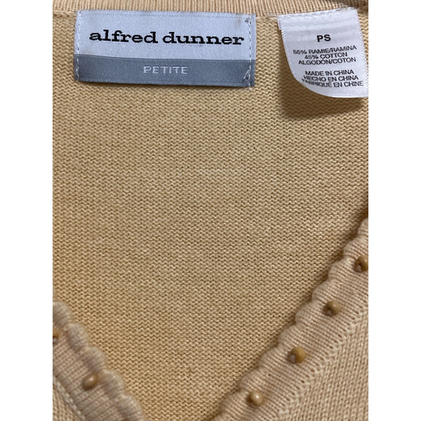 Alfred Dunner Petite Embroidered Tropical Cardigan & Pants Set Vintage PS