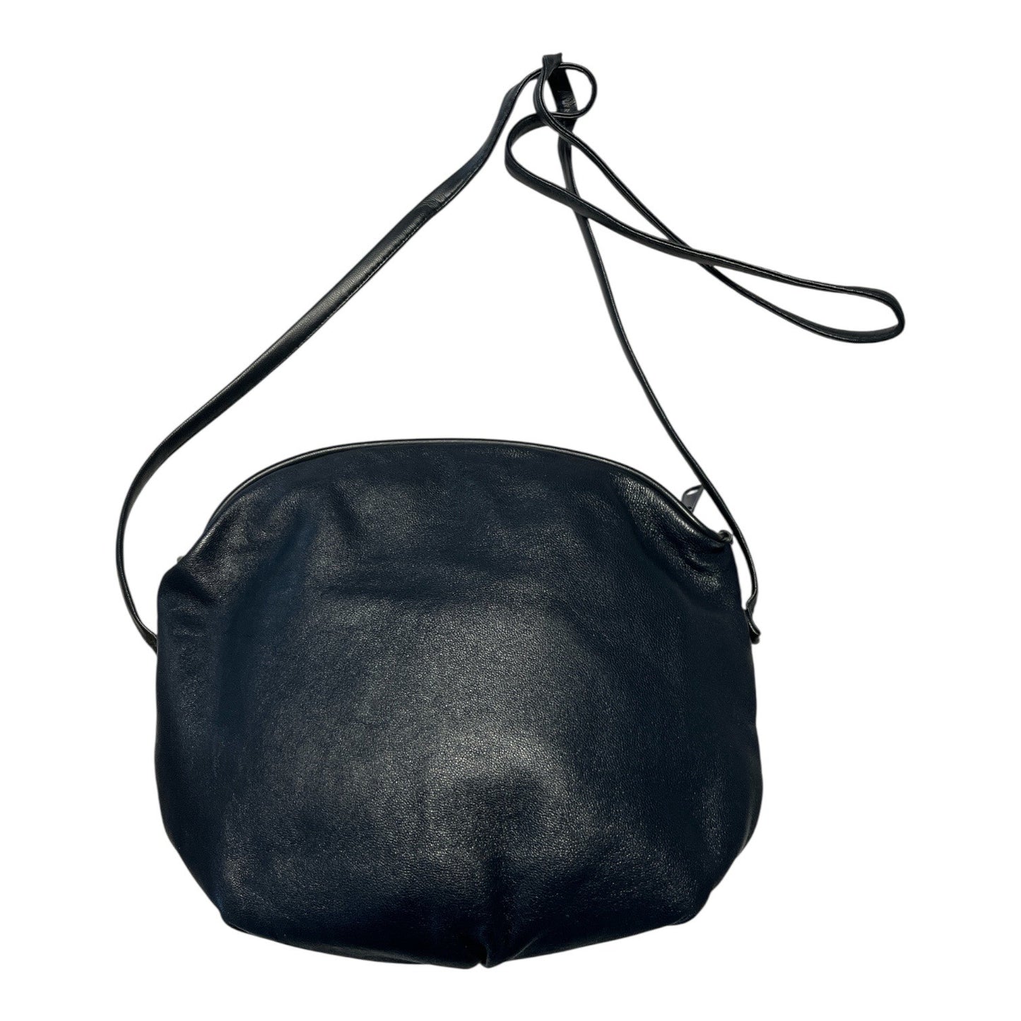 Vintage Jeffrey Lawrence for Lawrence Bentley Navy Leather Crossbody Bag Made in Italy