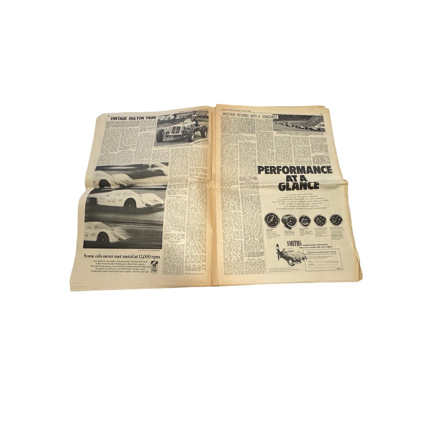 Vintage Motoring News Newspaper June 26 1969 Jackie Stewart Dutch Grand Prix Formula One Racing