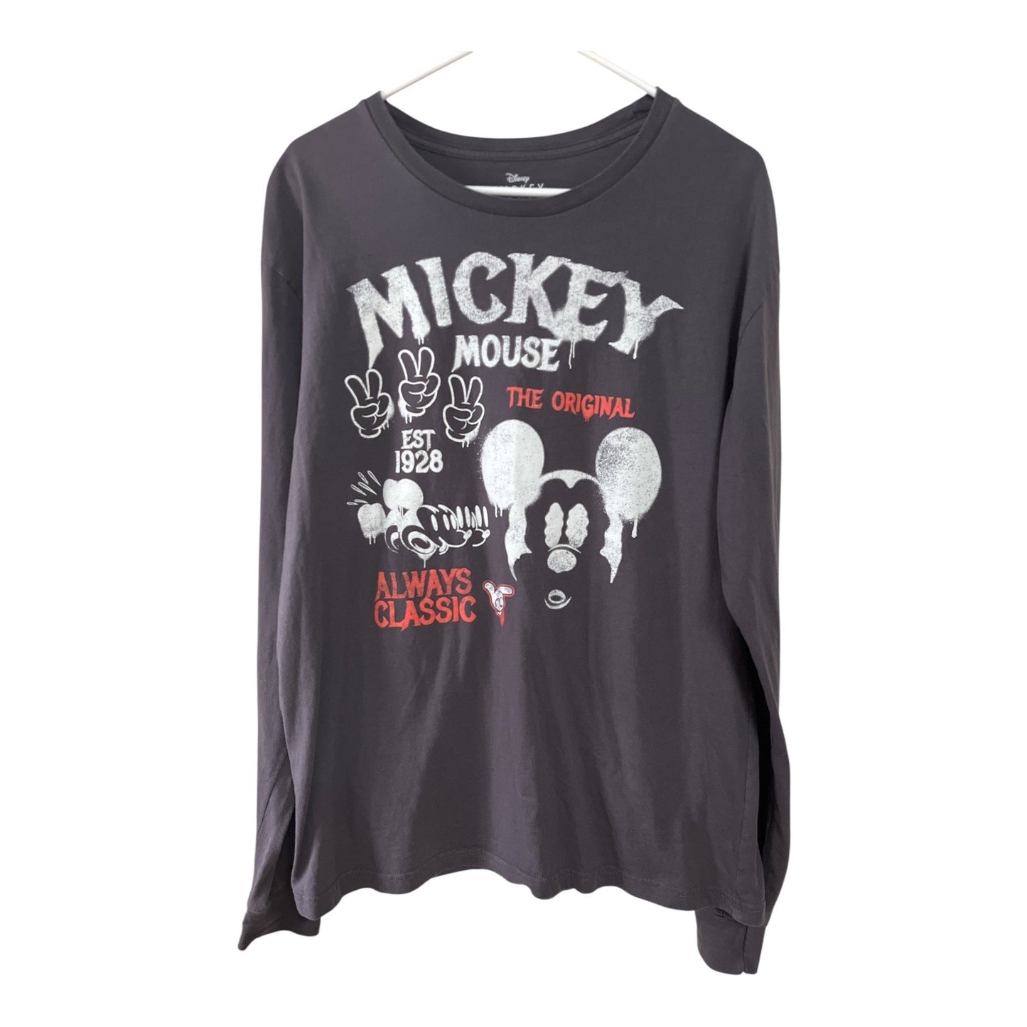Disney Mickey Mouse “Always Classic” Long Sleeve Graphic Shirt XL