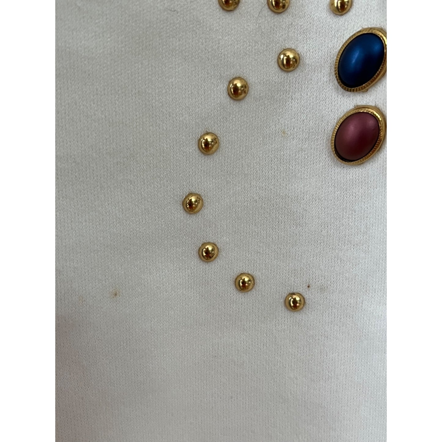 VTG AfterShock 1994 Embellished Sweatshirt Style Top – Jewel Studs & Embroidery