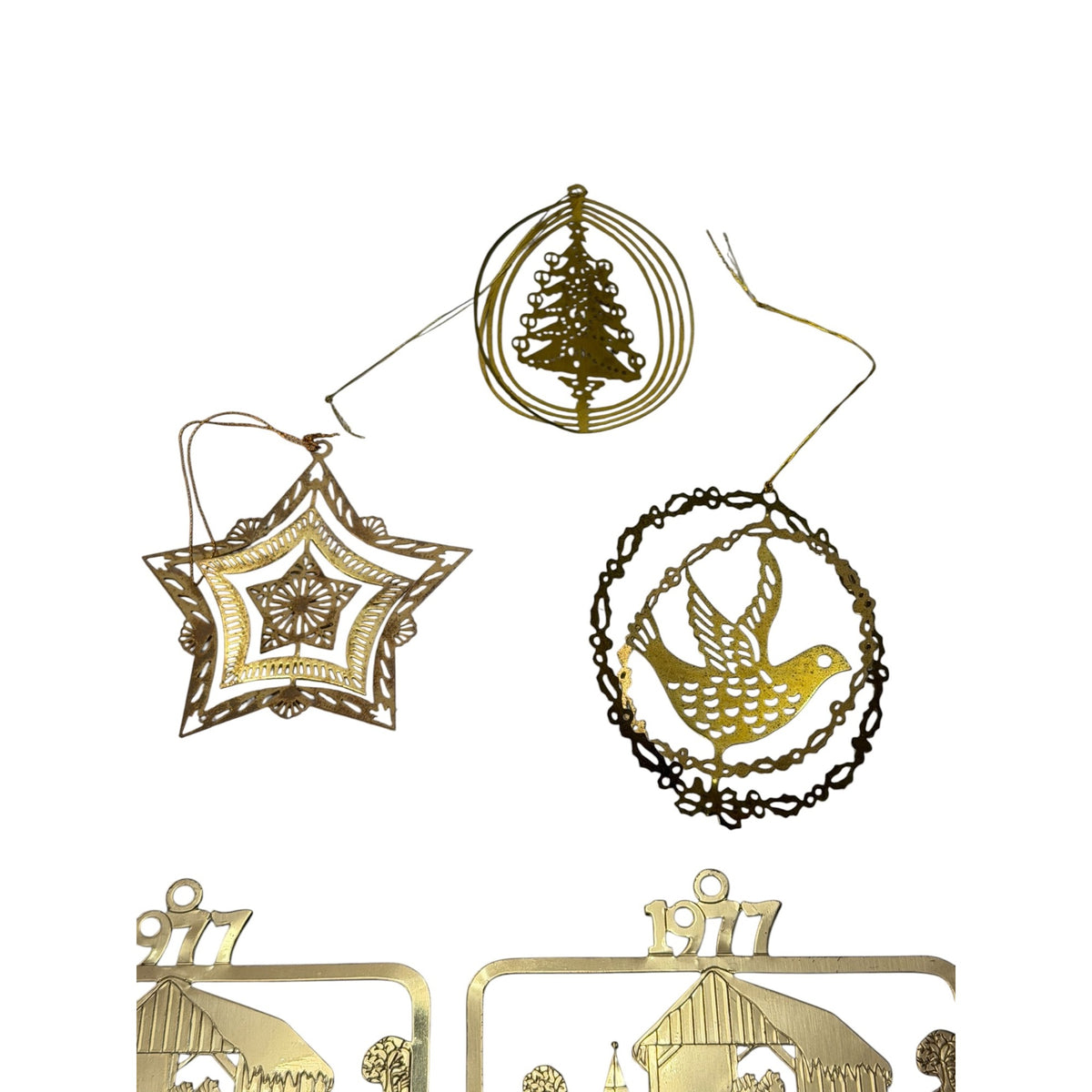 Vintage Lillian Vernon Lillikins Brass Christmas Ornaments Lot of 11 1977 1980s