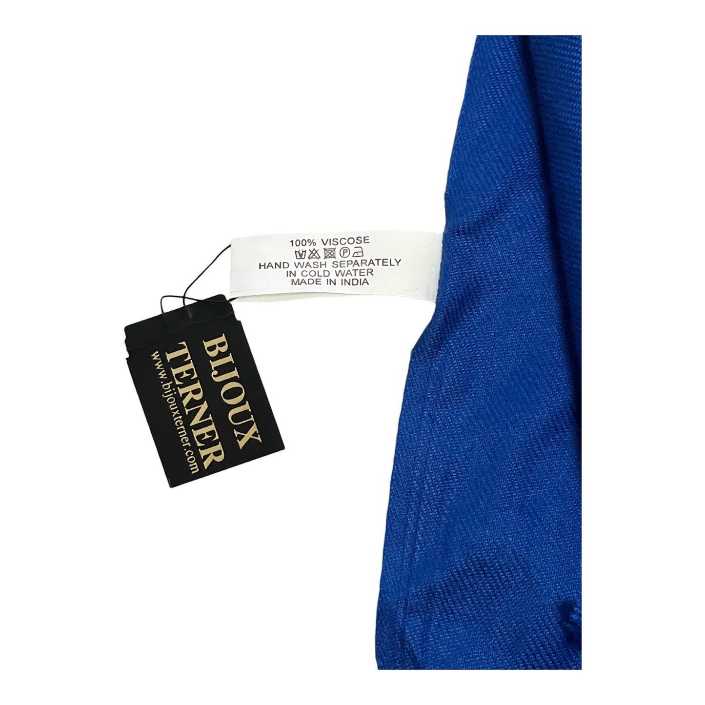 Bijoux Terner Royal Blue Viscose Fringe Scarf Shawl Wrap NWT