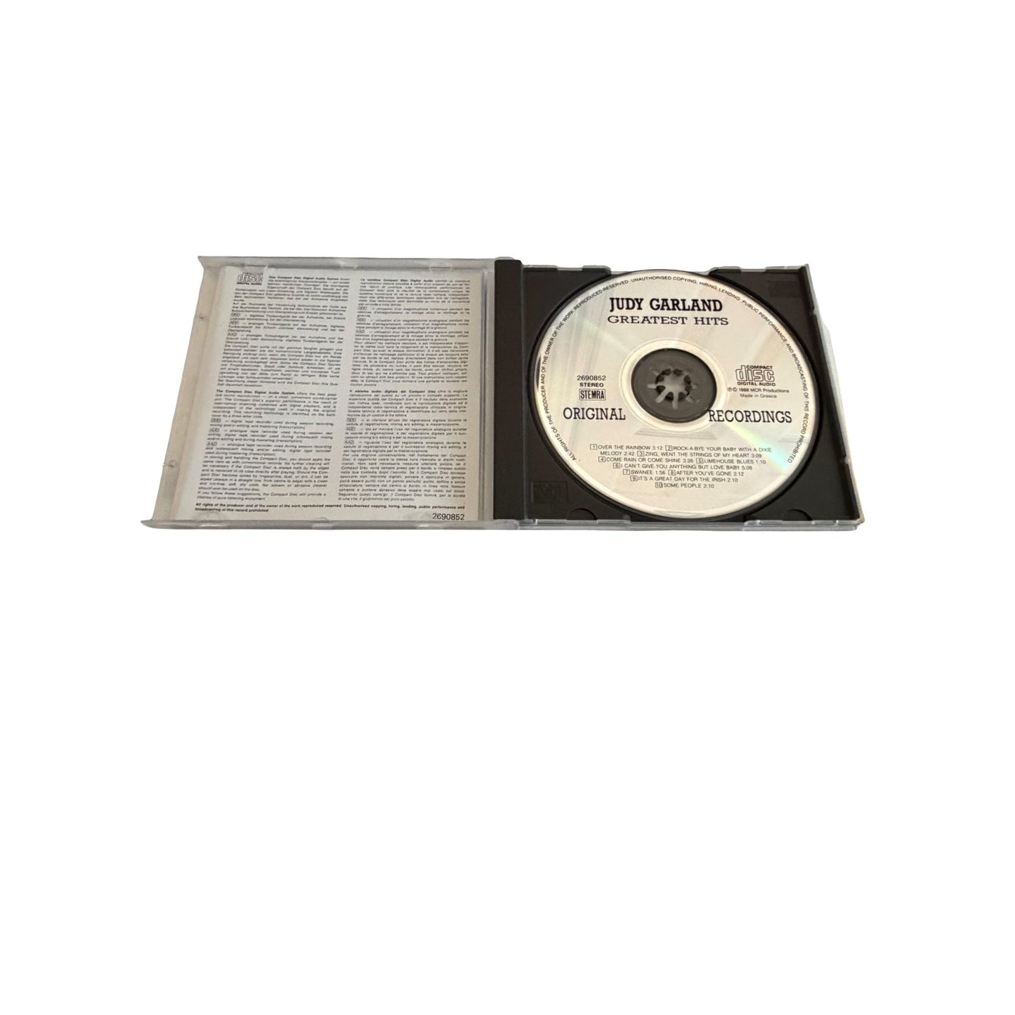 Judy Garland Greatest Hits CD Evergreen Original Recordings AAD Stereo