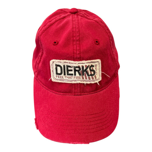 Dierks Bentley “Feel That Fire” Red Distressed Concert Hat – OSFA – Center Stage Headwear – 2009 Tour