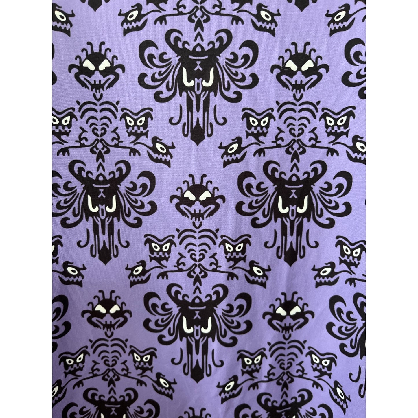 Ruikajia Purple Damask Sleeveless Dress – Haunted Gothic Print – Size XXL